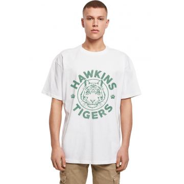 Tricou lejer cu imprimeu - Alb/Verde