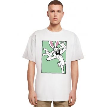 Tricou lejer cu imprimeu desene animate - Alb/Verde deschis