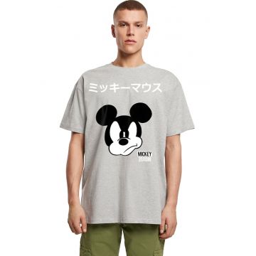 Tricou lejer cu imprimeu Mickey Mouse - Negru/Gri deschis