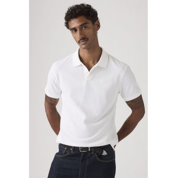 Tricou polo din bumbac pique - Alb optic