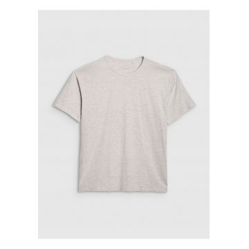 Tricou Unisex  Bumbac - Oversize - Gri Deschis - Casual & Sportstyle - SS25 - Marimi XS-XXL