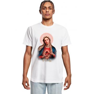 Tricou unisex de bumbac - Alb/Albastru