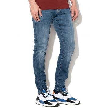 Blugi skinny cu aspect decolorat Revend - Albastru