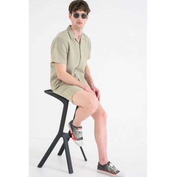 Camasa uni cu maneci scurte - Verde pal