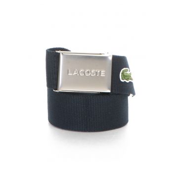 Curea cu aspect tesut si logo - Bleumarin