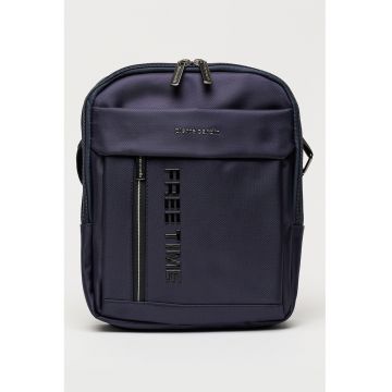 Geanta crossbody de piele ecologica cu bareta de umar - Bleumarin