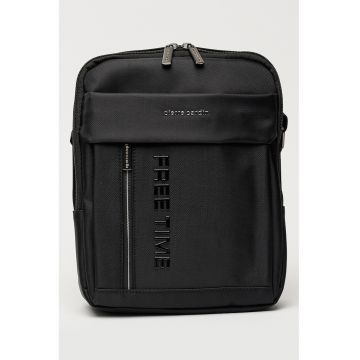 Geanta crossbody de piele ecologica cu bareta de umar - Negru
