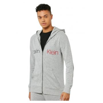 Hanorac cu imprimeu logo si maneci raglan -