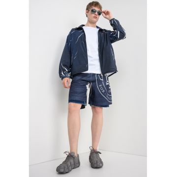 Jacheta cu fermoar Phil - Alb/Albastru ultramarin/Bleumarin