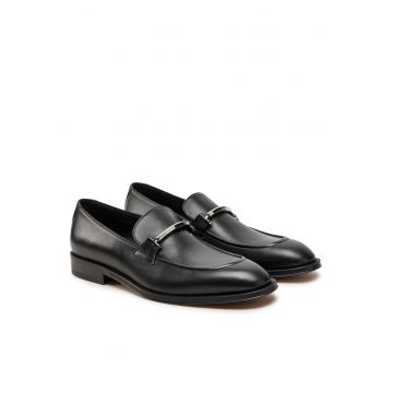 Mocasini barbati Derrek -  piele naturala - negru -