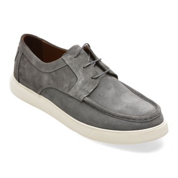Mocasini BITE THE BULLET gri, RM118, din piele intoarsa