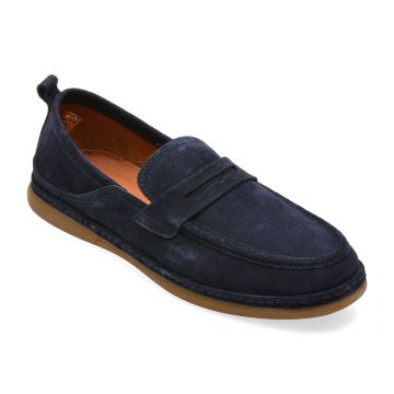 Mocasini OTTER bleumarin, 33651, din piele intoarsa
