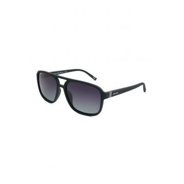 Ochelari de soare aviator cu lentile in degrade - Negru