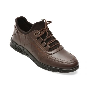 Pantofi sport BITE THE BULLET maro, R114, din piele naturala