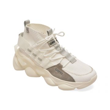Pantofi sport GRYXX albi, 25344, din material textil