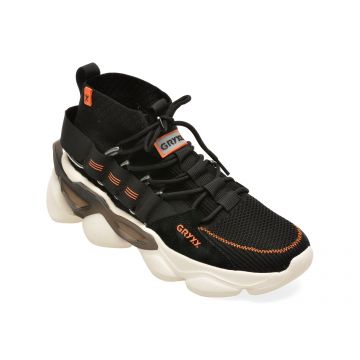 Pantofi sport GRYXX negri, 25344, din material textil