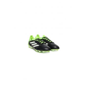Pantofi sport piele naturala - pentru fotbal - Negru/Verde neon