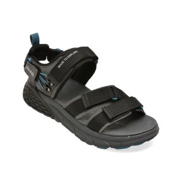 Sandale JEEP negre, 61130, din material textil