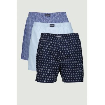 Set de boxeri Ryan - 3 perechi - Albastru deschis/Bleumarin