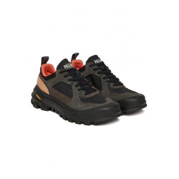 Tenisi unisex  Pallarider Lo Track - piele naturala - negru