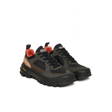 Tenisi unisex  Pallarider Lo Track - piele naturala - negru