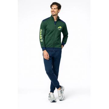 Trening barbati  LA1076 - set bluza cu fermoar si pantaloni - regular fit - Verde