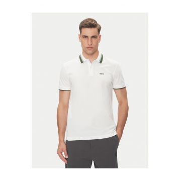 Tricou barbati  alb/verde - Alb