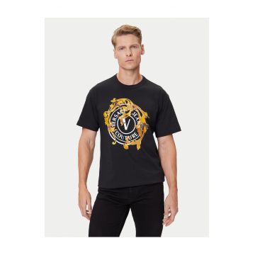 Tricou barbati  negru/galben/alb - bumbac