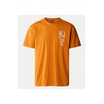 Tricou barbati  portocaliu - bumbac -