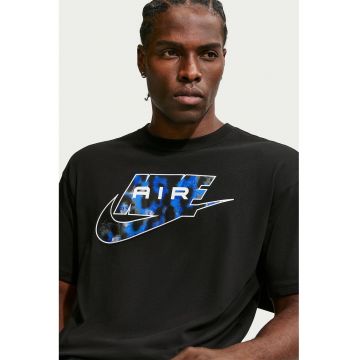 Tricou din bumbac cu imprimeu logo NSW TEE AIR - Negru