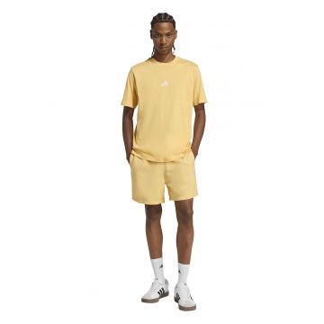 Tricou din bumbac cu logo brodat - Alb/Galben