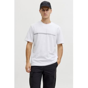 Tricou lejer cu decolteu la baza gatului - Alb optic