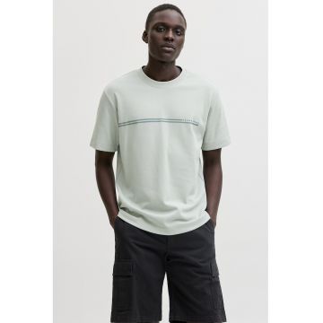 Tricou lejer cu decolteu la baza gatului - Albastru deschis