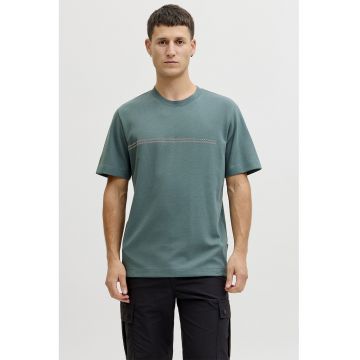 Tricou lejer cu decolteu la baza gatului - Verde persan