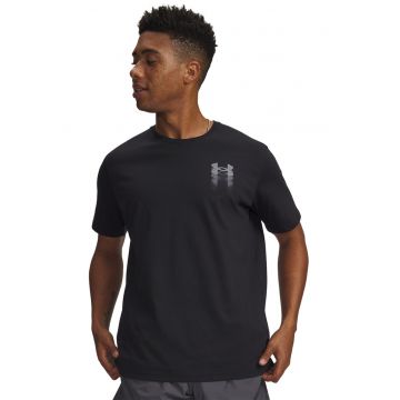 Tricou lejer cu imprimeu logo Blur - Negru/Gri inchis