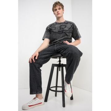 Tricou lejer de bumbac Boxt - Gri antracit