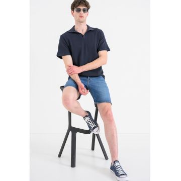 Tricou polo cu aspect texturat Bluharry - Bleumarin