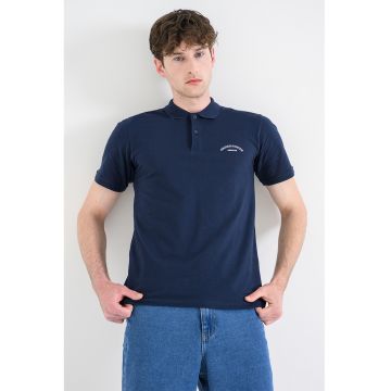Tricou polo de bumbac organic College - Bleumarin