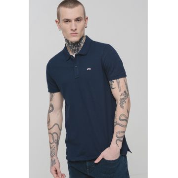 Tricou polo slim fit - Bleumarin