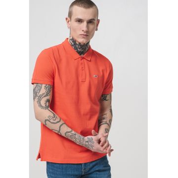 Tricou polo slim fit - Portocaliu