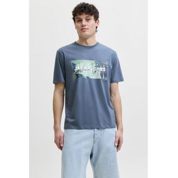 Tricou regular fit cu imprimeu grafic - Albastru prafuit