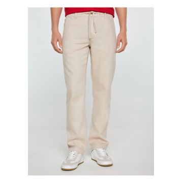 Blugi cu croiala conica - din amestec de in Cabres 103