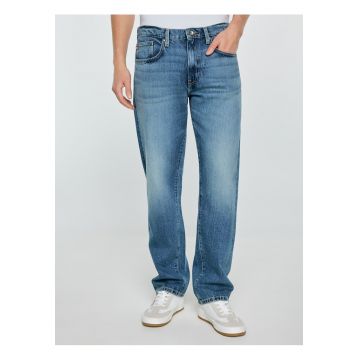 Blugi cu croiala dreapta si amestec de lyocell Brandon 191