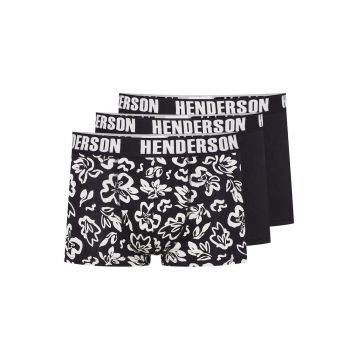 Boxeri Orchid  set de 3 perechi negru white - Multicolor