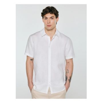 Camasa de in cu maneca scurta Linerso