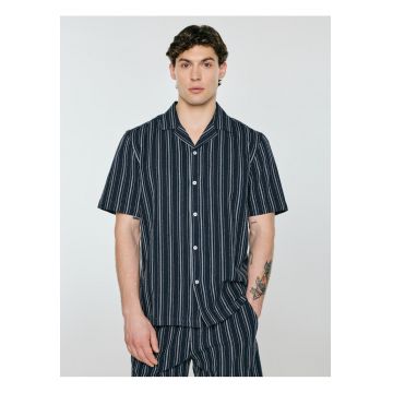 Camasa din amestec de in cu dungi Gofriso