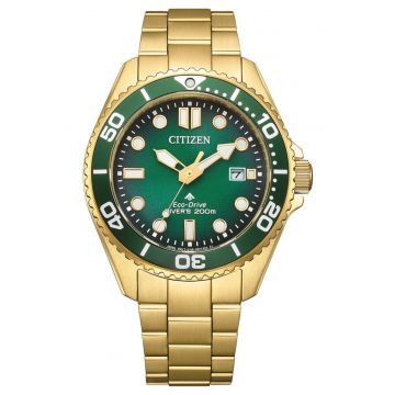 Ceas barbati -  Cadran verde - Auriu/Verde