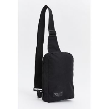Geanta crossbody cu bareta ajustabila - Negru
