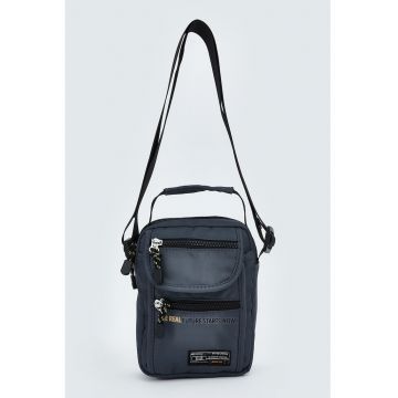 Geanta crossbody cu buzunare multiple - Gri antracit