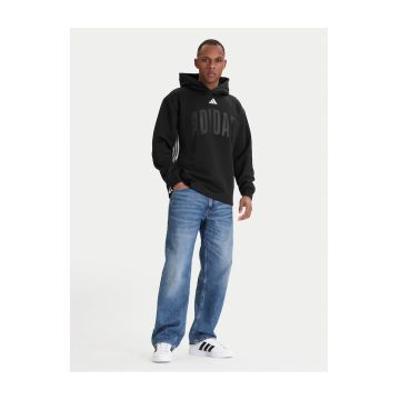 Hanorac barbati -  lejer - negru - 67% poliester reciclat - 33% bumbac -